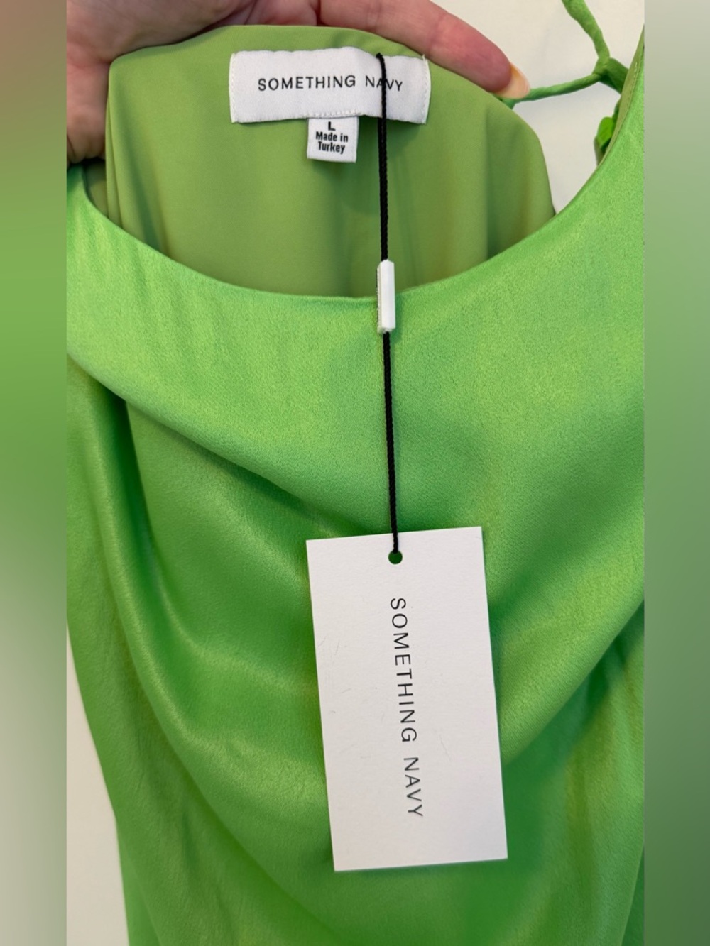 Something Navy NWT Lime Green Silky Essential Slip Maxi Dress 
SIZE L NWT - Picture 5 of 7
